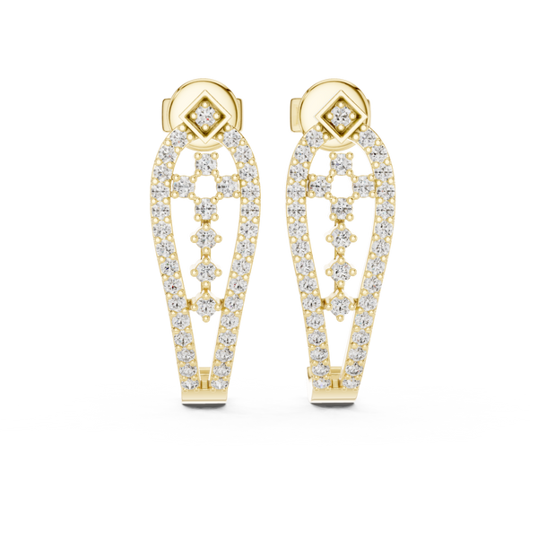 Stellar Oval Cut Lab Grown Diamond Earrings