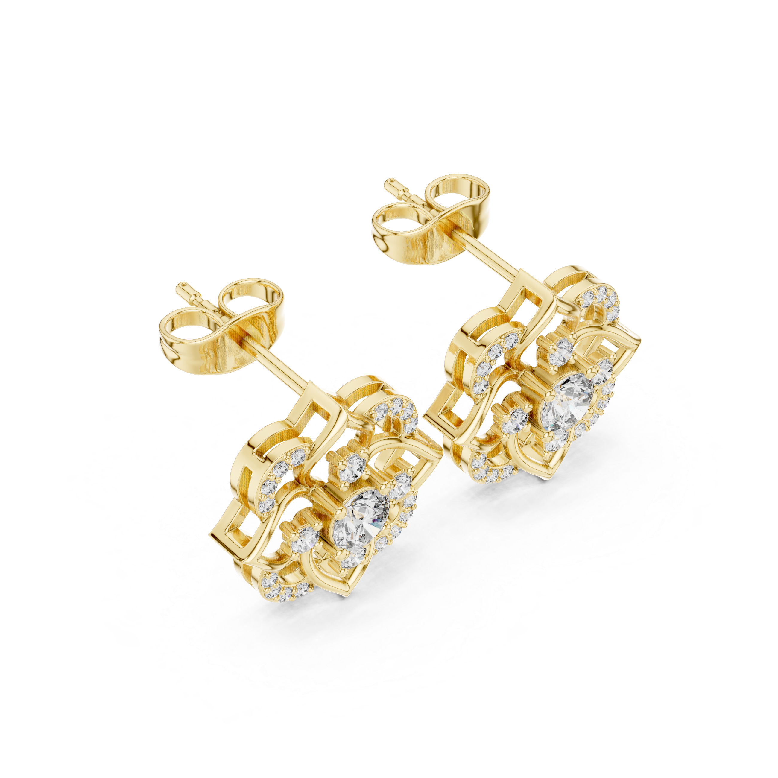 Sculpted Brilliance Diamond Lab Grown Diamond Earrings