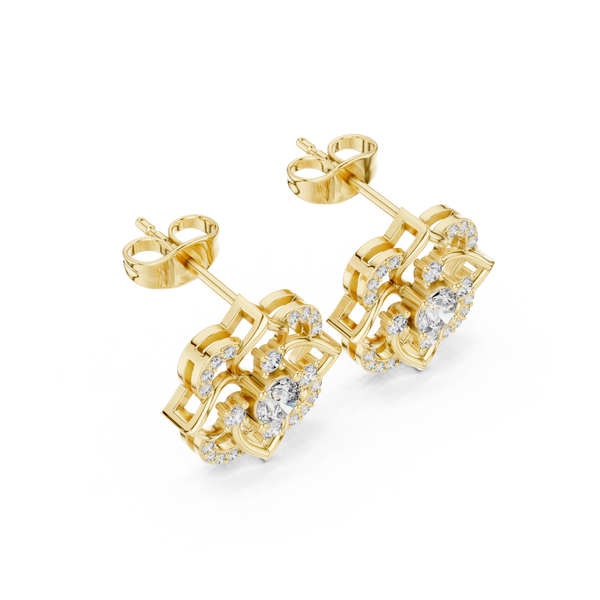 Sculpted Brilliance Diamond Lab Grown Diamond Earrings
