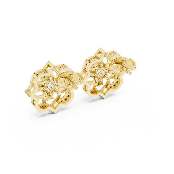 Sculpted Brilliance Diamond Lab Grown Diamond Earrings