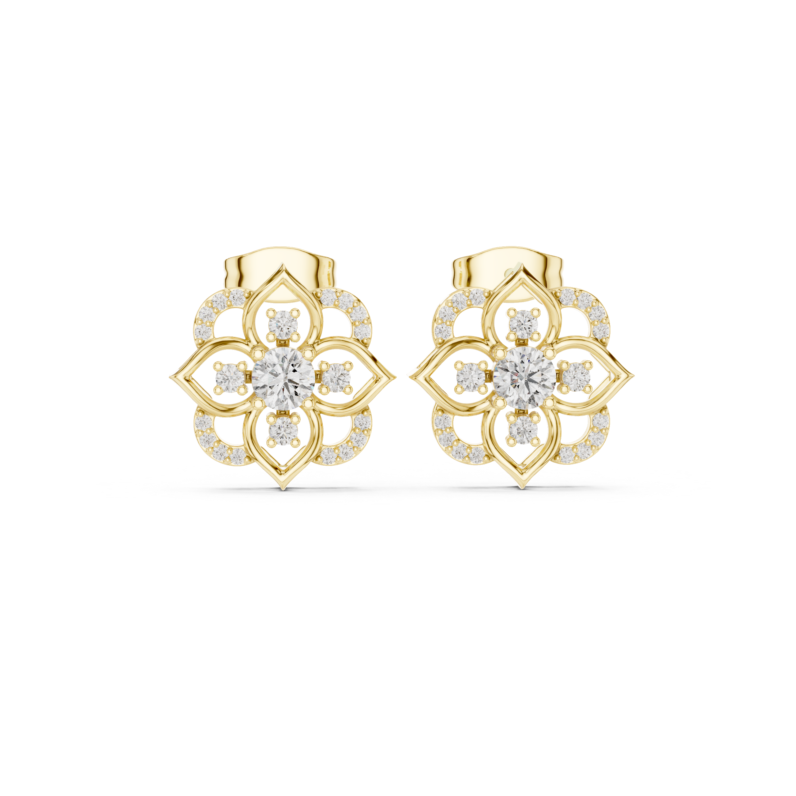 Sculpted Brilliance Diamond Lab Grown Diamond Earrings