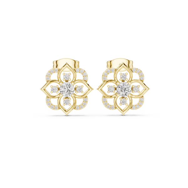 Sculpted Brilliance Diamond Lab Grown Diamond Earrings