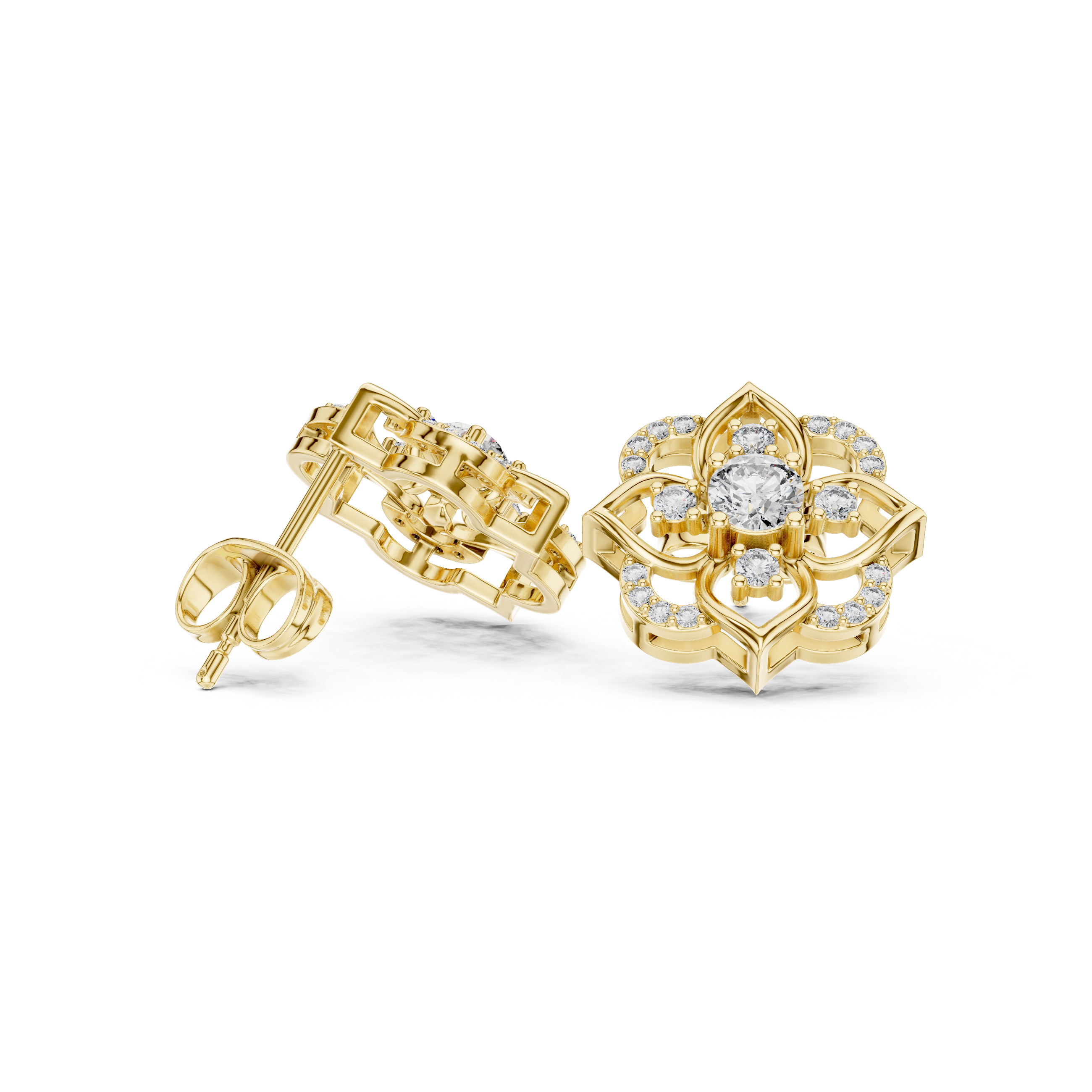 Sculpted Brilliance Diamond Lab Grown Diamond Earrings
