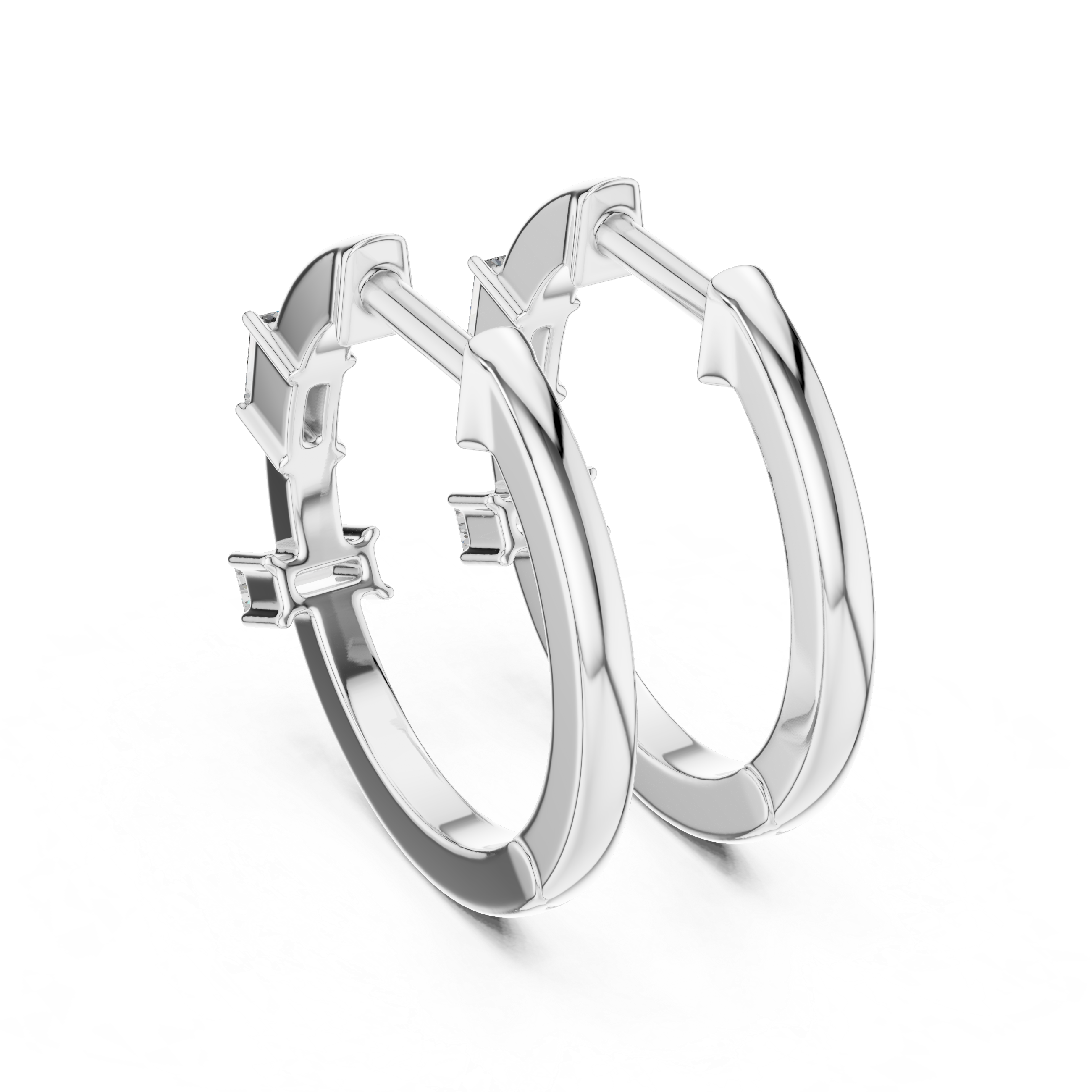 Prismatic Round Cut Lab Grown Diamond Earrings