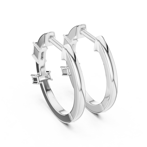 Prismatic Round Cut Lab Grown Diamond Earrings