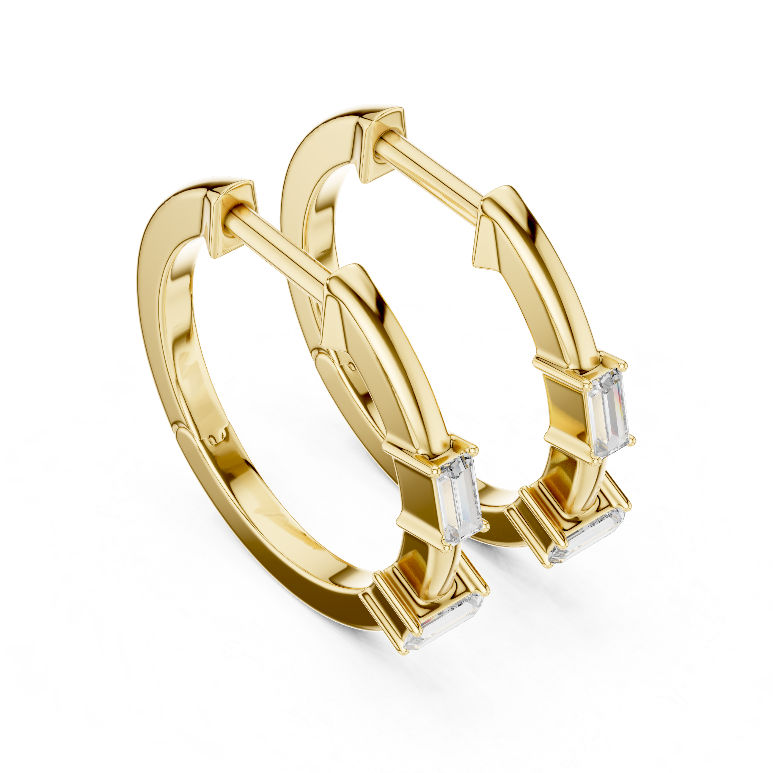Prismatic Round Cut Lab Grown Diamond Earrings
