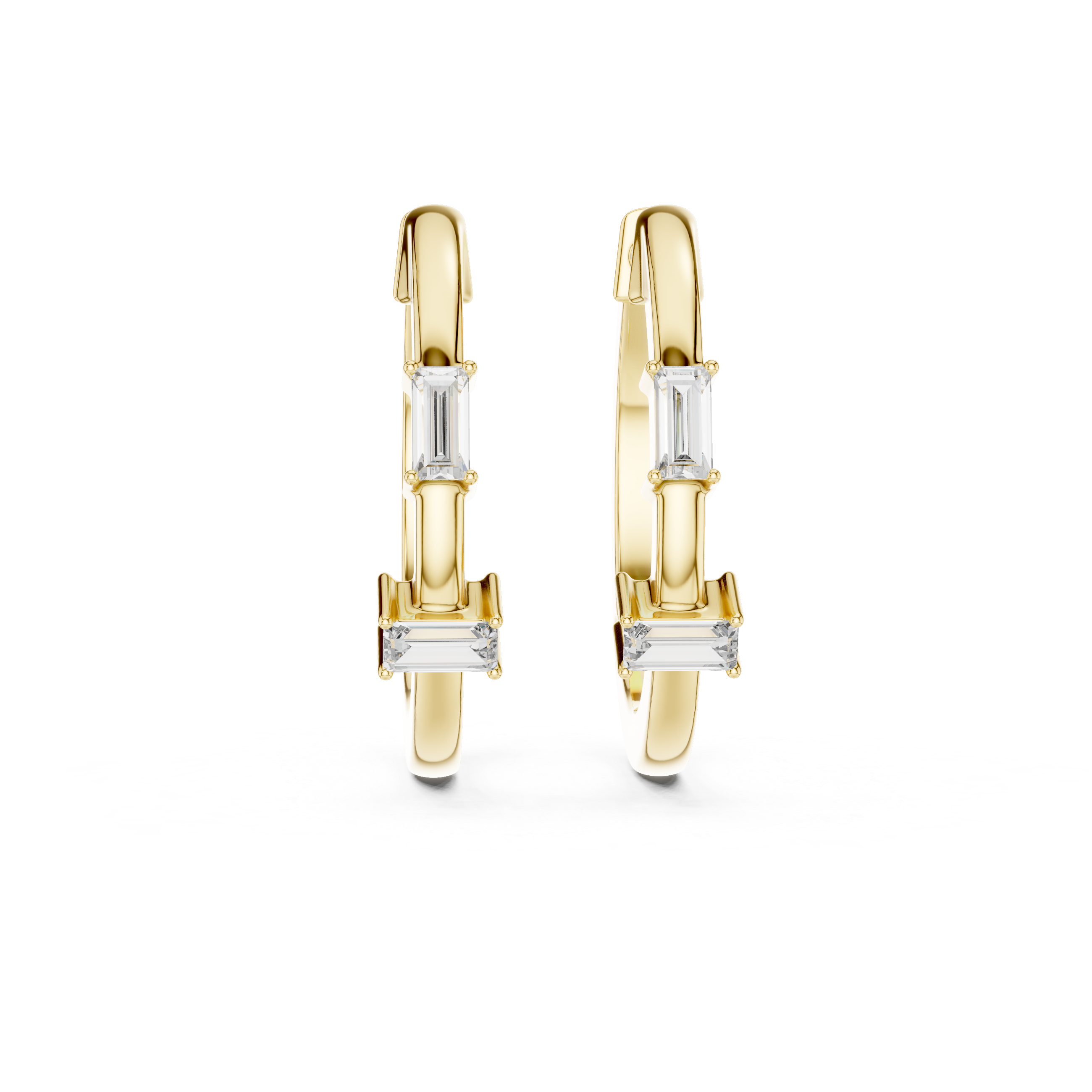 Prismatic Round Cut Lab Grown Diamond Earrings