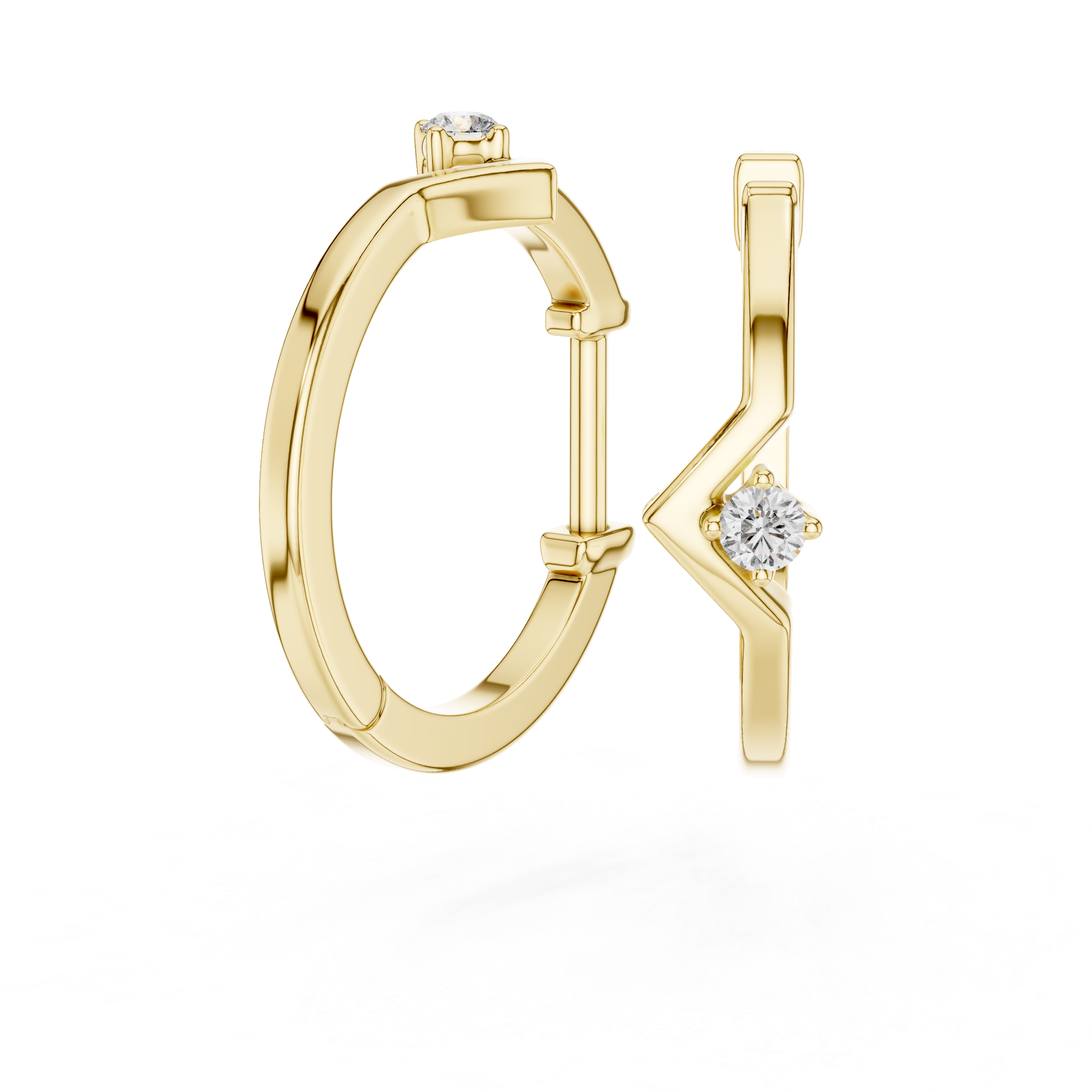 Minimalist Claw Set Lab Grown Diamond Earrings