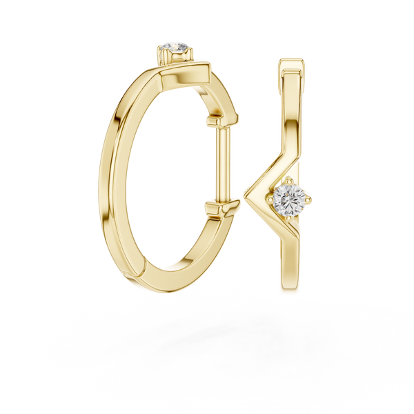 Minimalist Claw Set Lab Grown Diamond Earrings