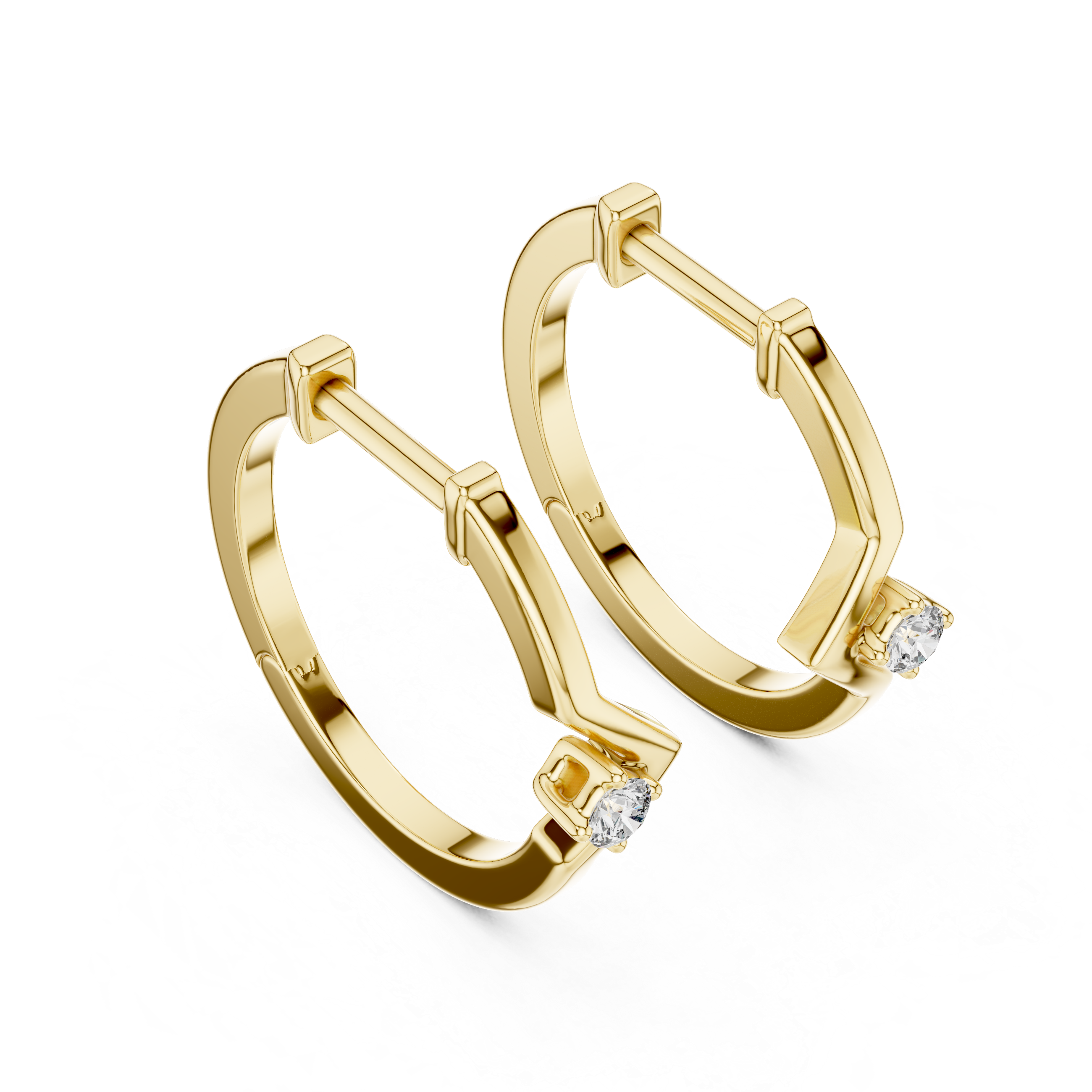 Minimalist Claw Set Lab Grown Diamond Earrings
