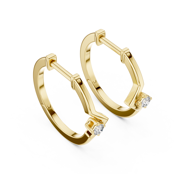Minimalist Claw Set Lab Grown Diamond Earrings