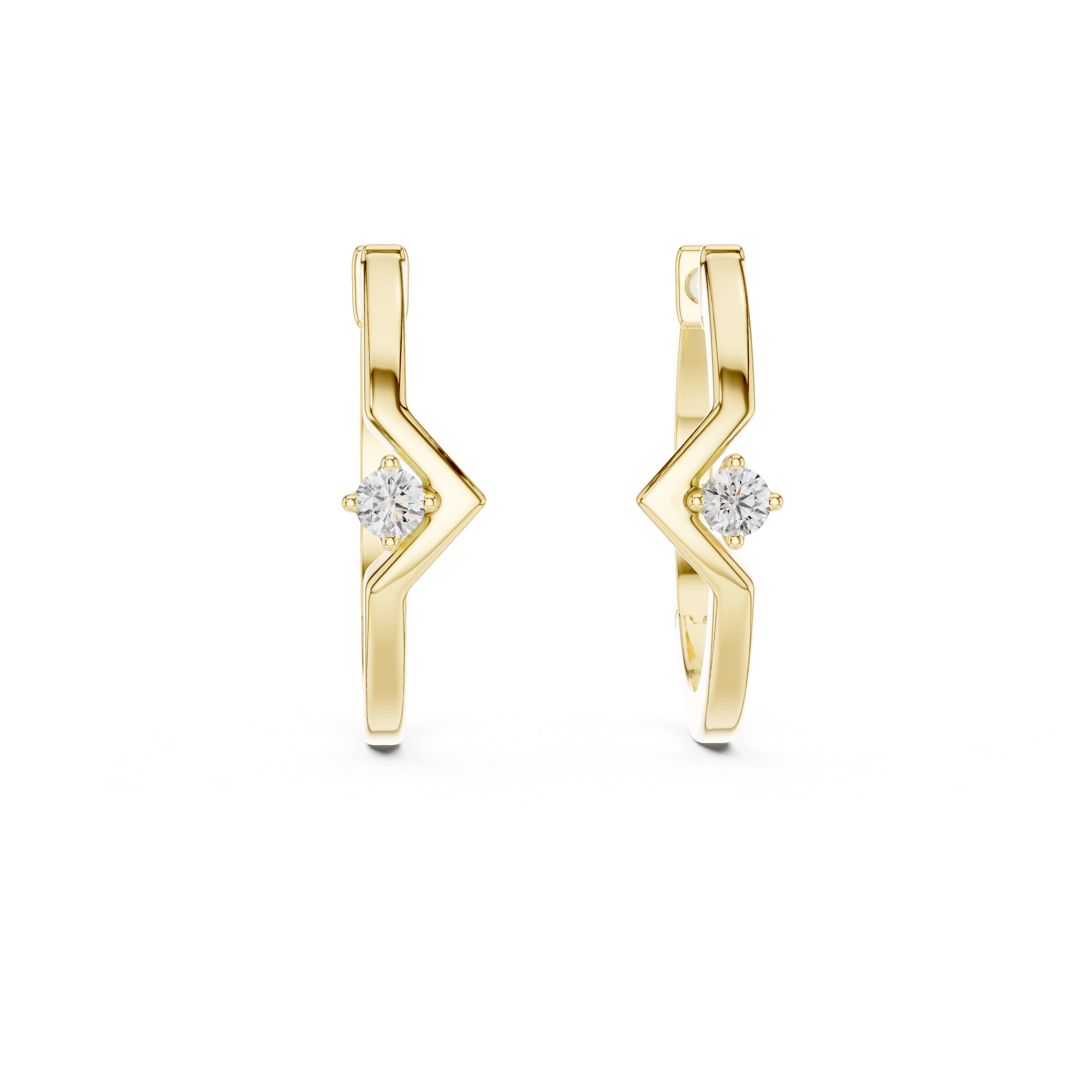 Minimalist Claw Set Lab Grown Diamond Earrings