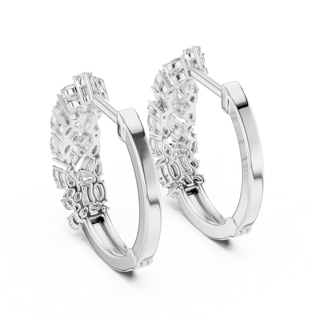 Regal Princess Cut Lab Grown Diamond Earrings