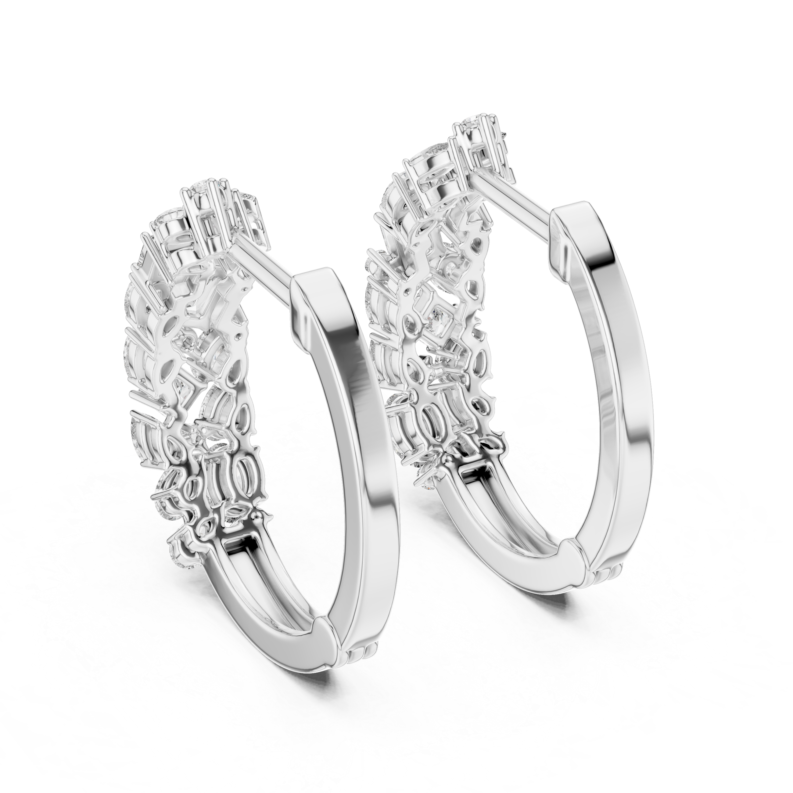Regal Princess Cut Lab Grown Diamond Earrings