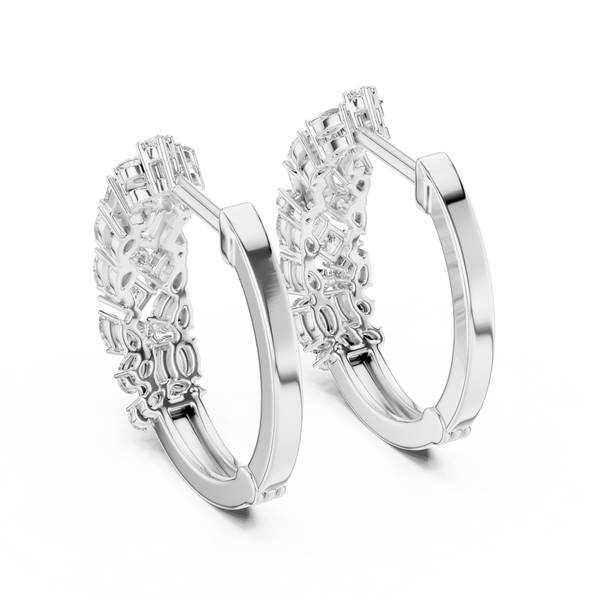 Regal Princess Cut Lab Grown Diamond Earrings