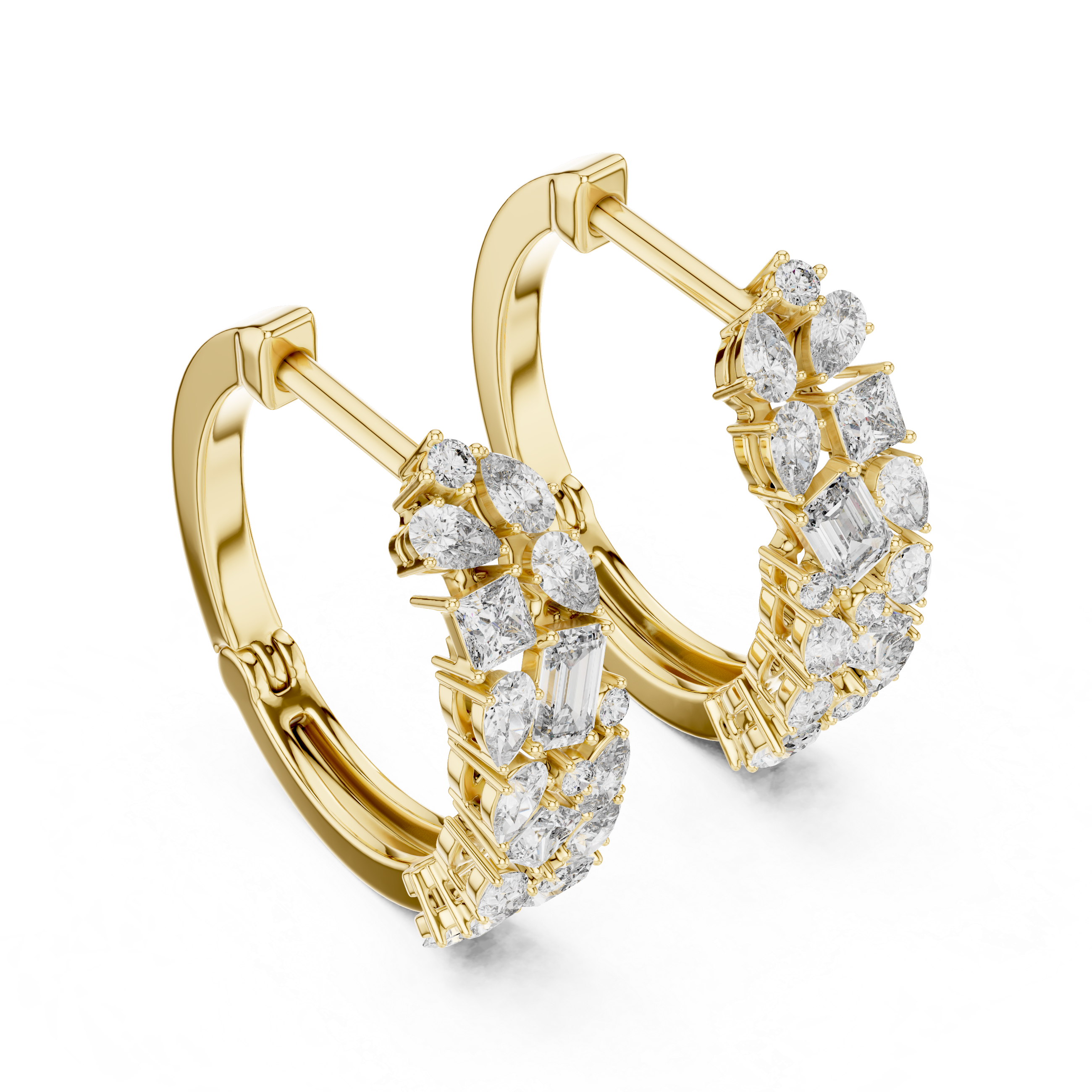 Regal Princess Cut Lab Grown Diamond Earrings