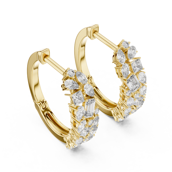 Regal Princess Cut Lab Grown Diamond Earrings