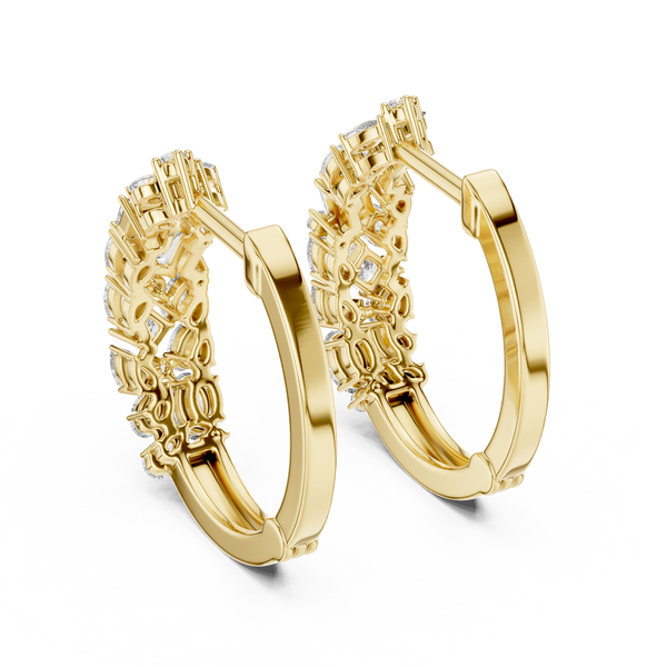 Regal Princess Cut Lab Grown Diamond Earrings