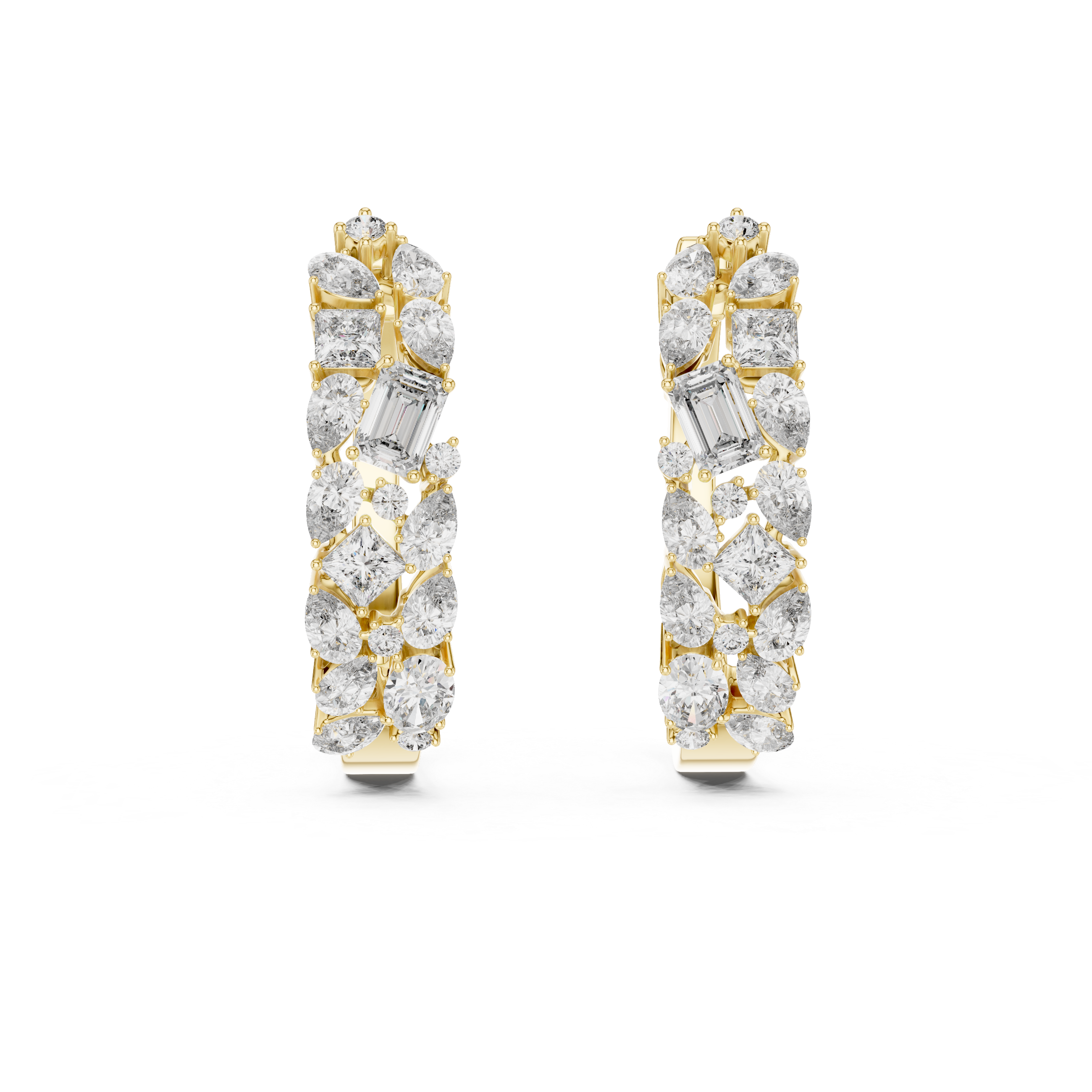Regal Princess Cut Lab Grown Diamond Earrings