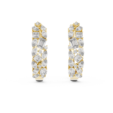 Regal Princess Cut Lab Grown Diamond Earrings