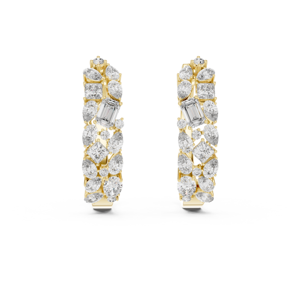 Regal Princess Cut Lab Grown Diamond Earrings