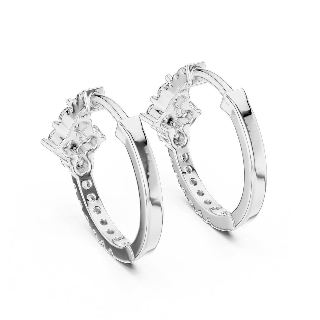 Spiral Wave Lab Grown Diamond Earrings