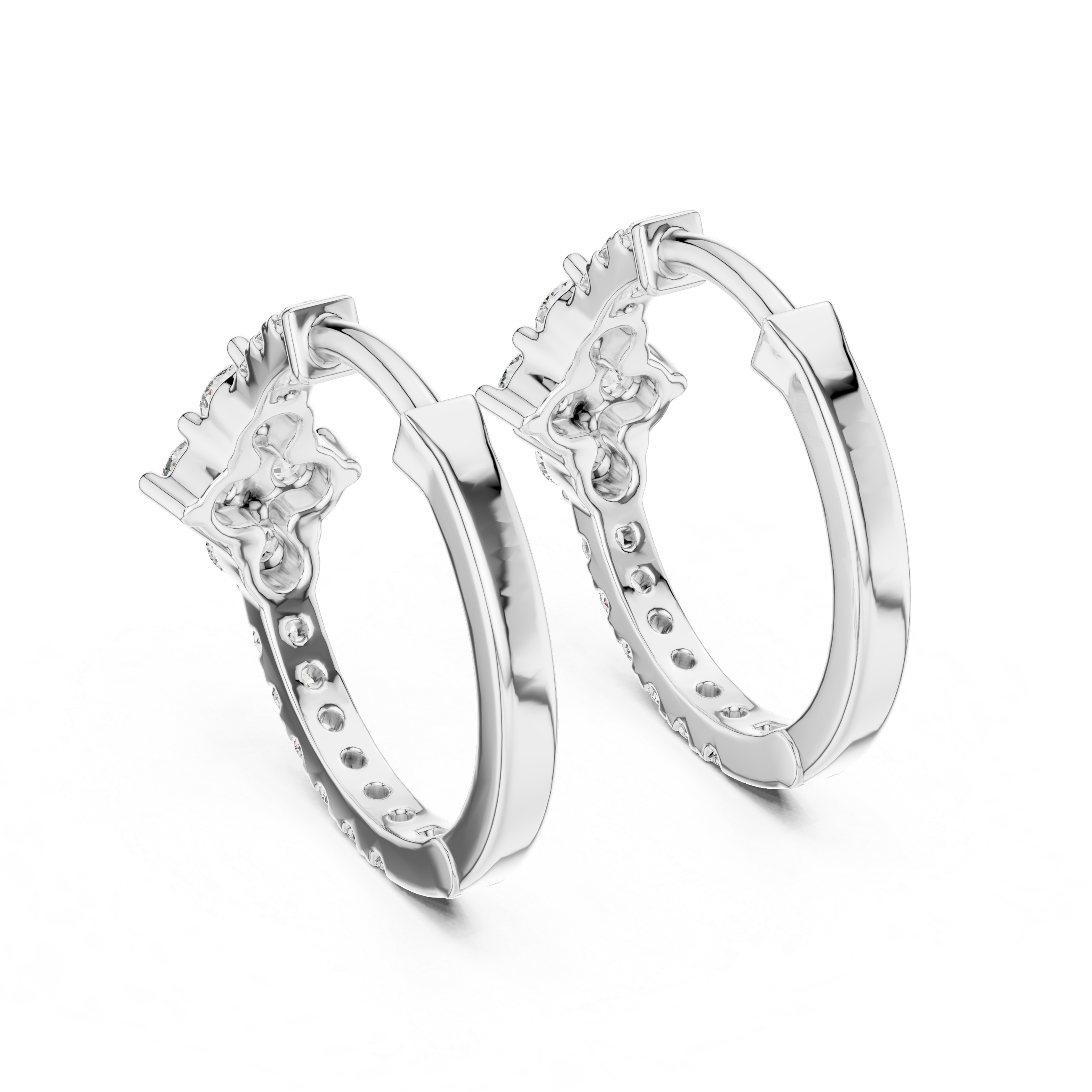 Spiral Wave Lab Grown Diamond Earrings