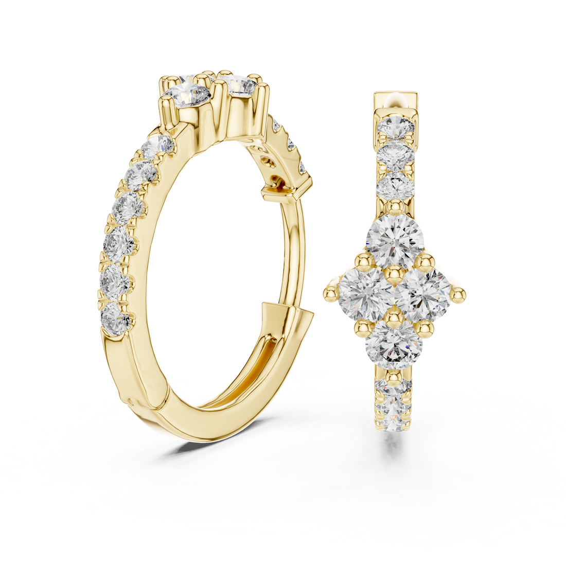 Spiral Wave Lab Grown Diamond Earrings