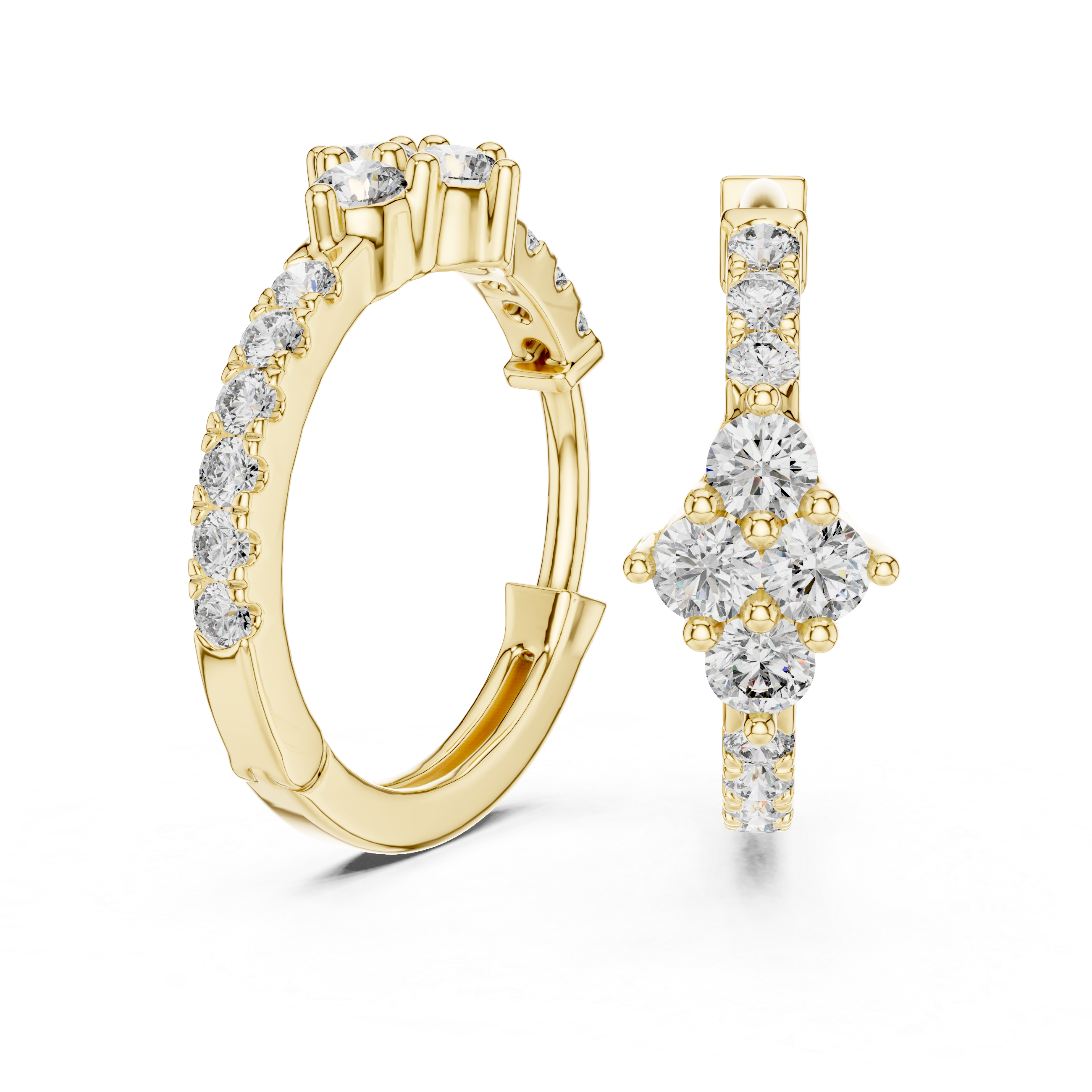 Spiral Wave Lab Grown Diamond Earrings