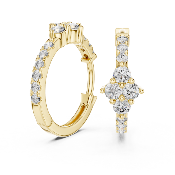 Spiral Wave Lab Grown Diamond Earrings