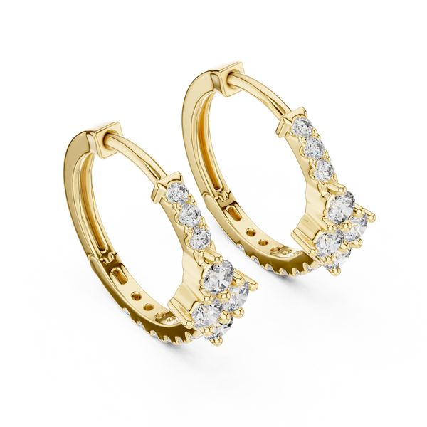 Spiral Wave Lab Grown Diamond Earrings