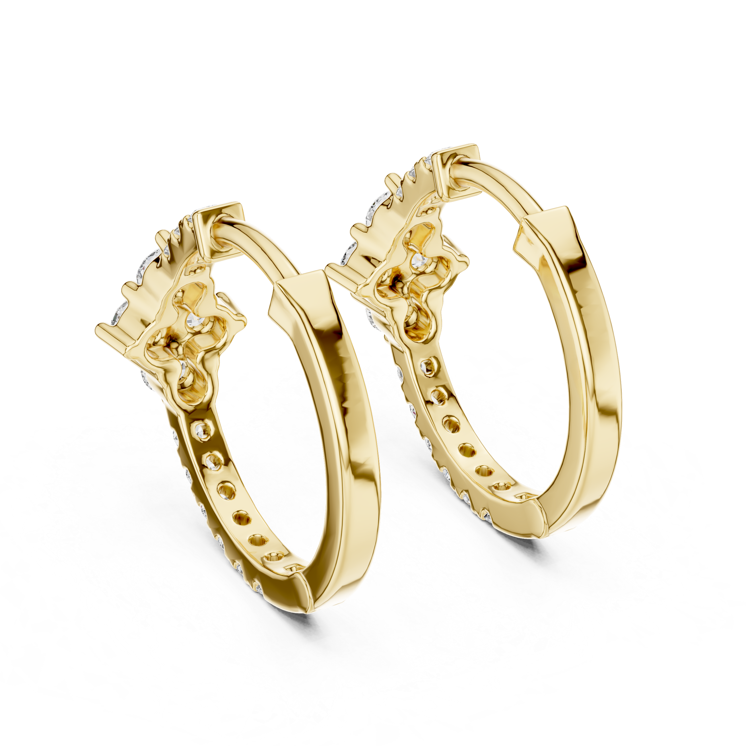 Spiral Wave Lab Grown Diamond Earrings