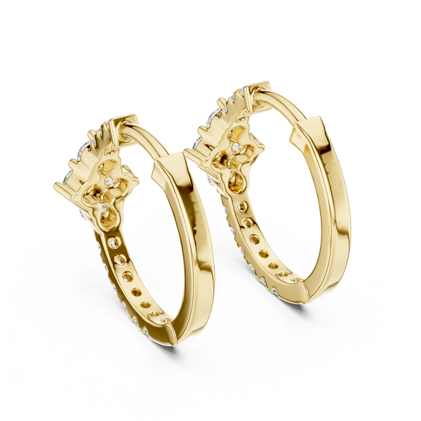 Spiral Wave Lab Grown Diamond Earrings