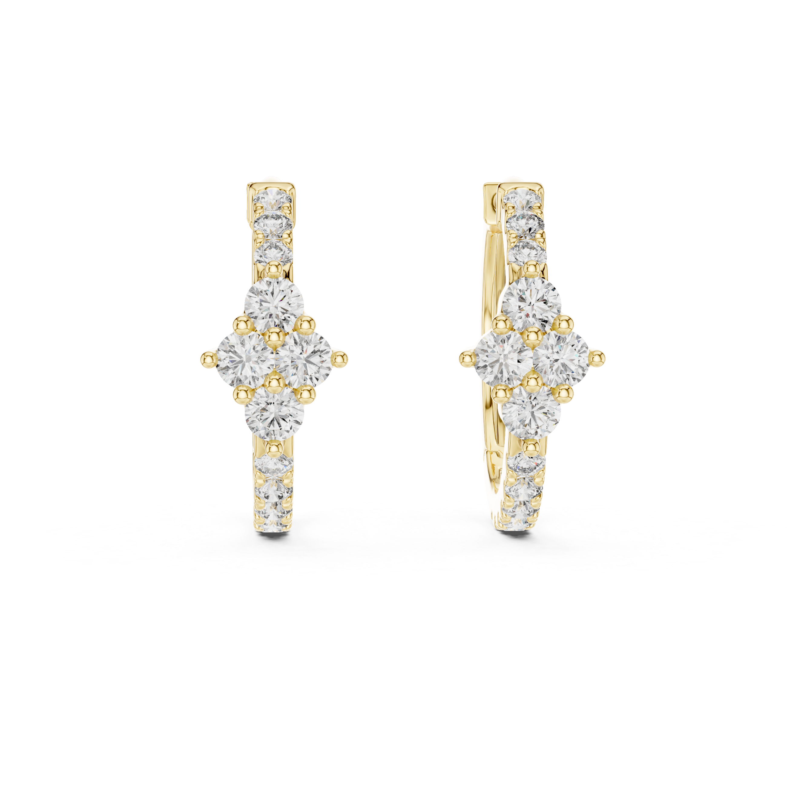 Spiral Wave Lab Grown Diamond Earrings