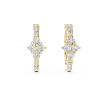 Spiral Wave Lab Grown Diamond Earrings