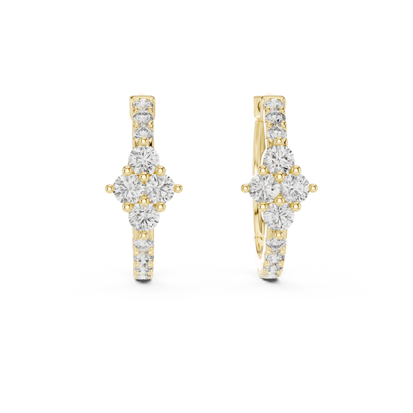 Spiral Wave Lab Grown Diamond Earrings