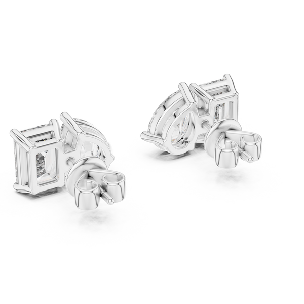 Linear Geometric Lab Grown Diamond Earrings