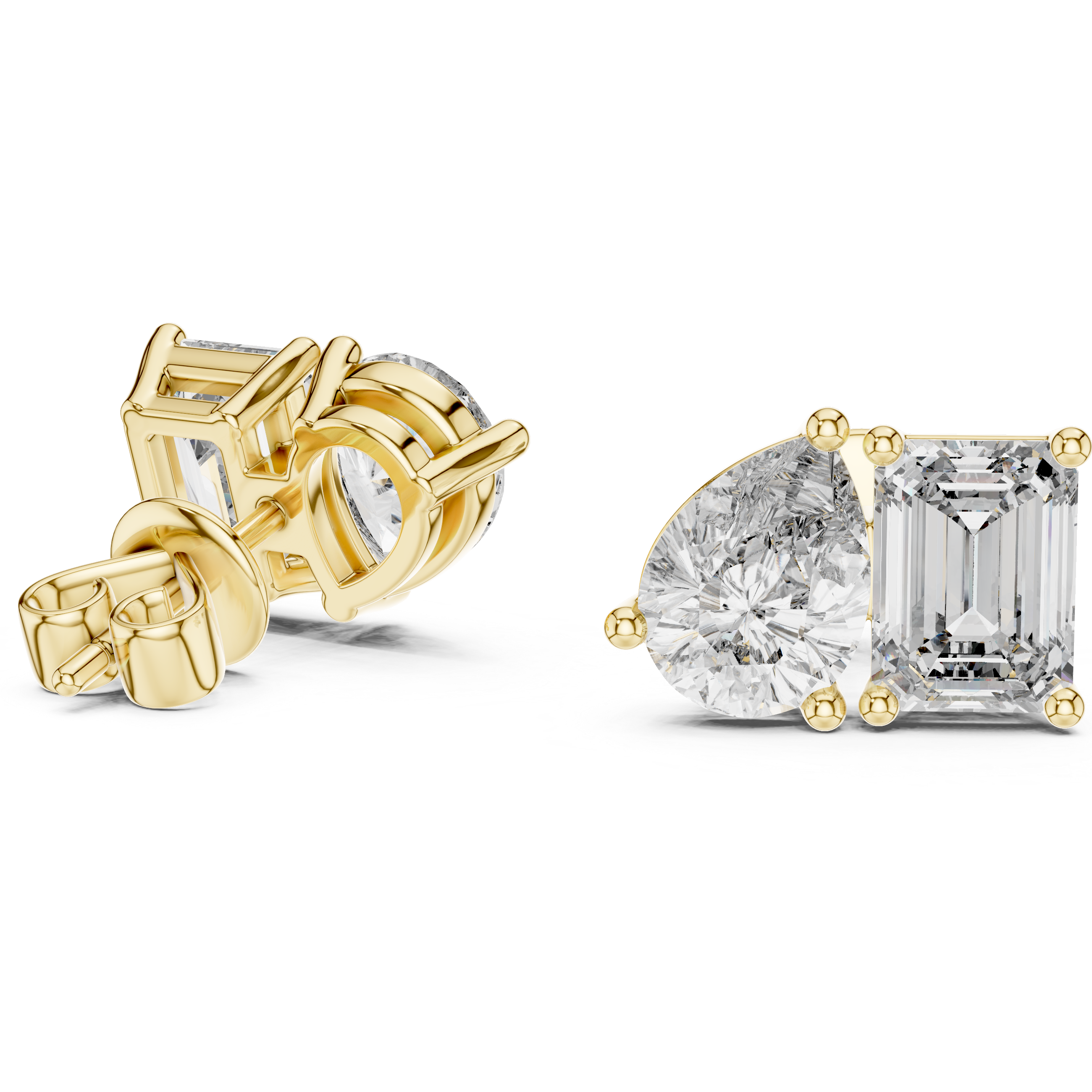 Linear Geometric Lab Grown Diamond Earrings