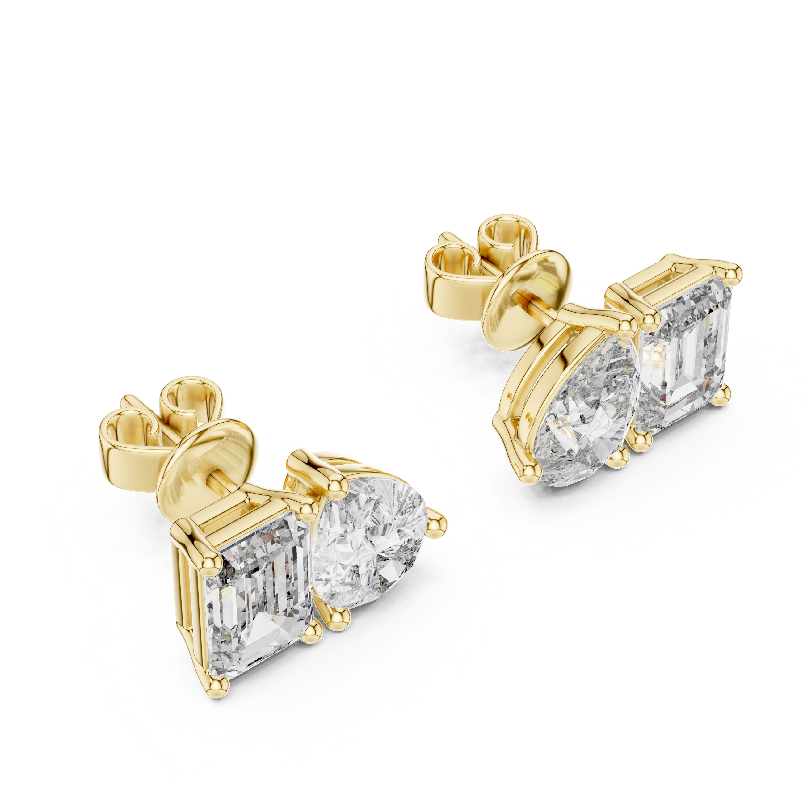 Linear Geometric Lab Grown Diamond Earrings