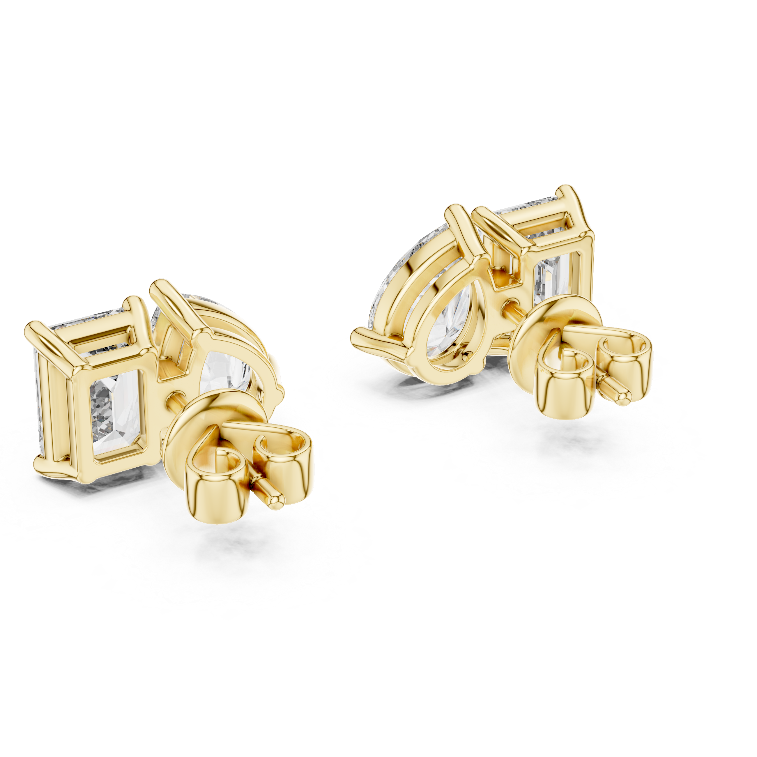 Linear Geometric Lab Grown Diamond Earrings