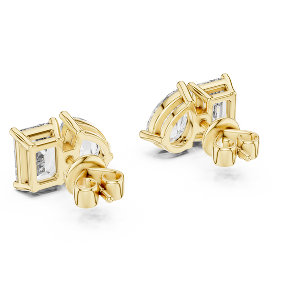 Linear Geometric Lab Grown Diamond Earrings