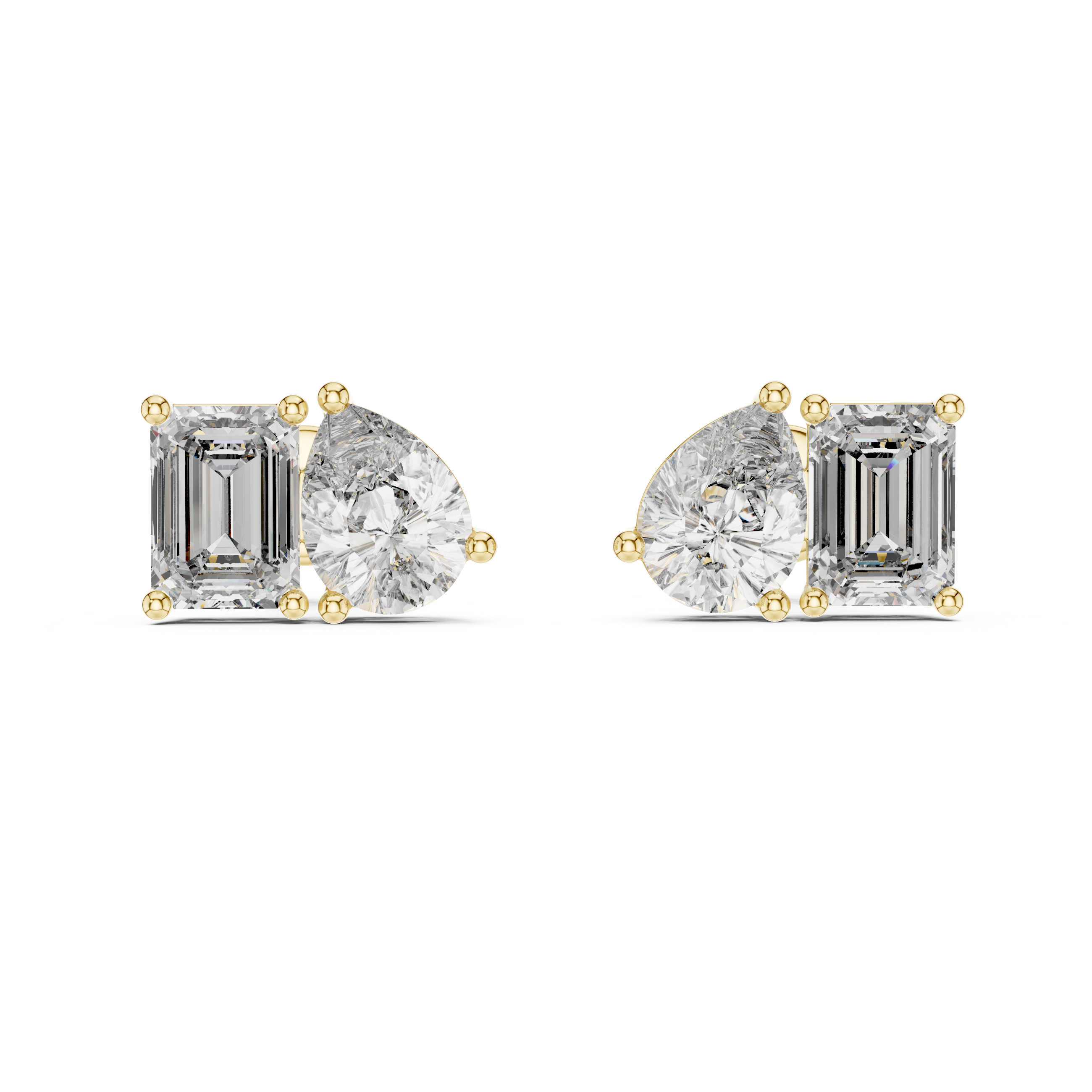 Linear Geometric Lab Grown Diamond Earrings
