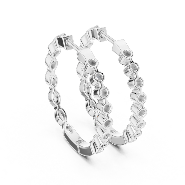 Infinity Wired Hoop Lab Grown Diamond Earrings