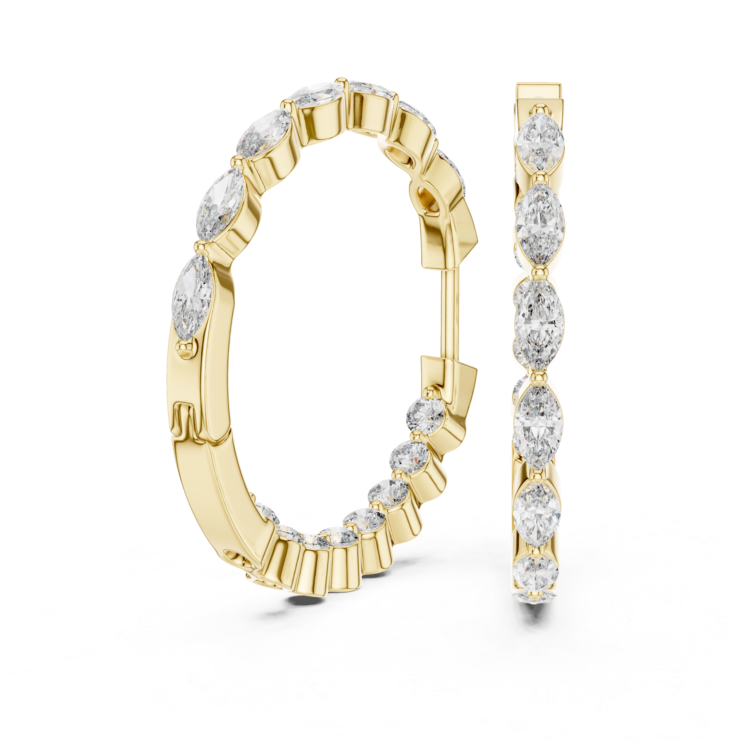 Infinity Wired Hoop Lab Grown Diamond Earrings