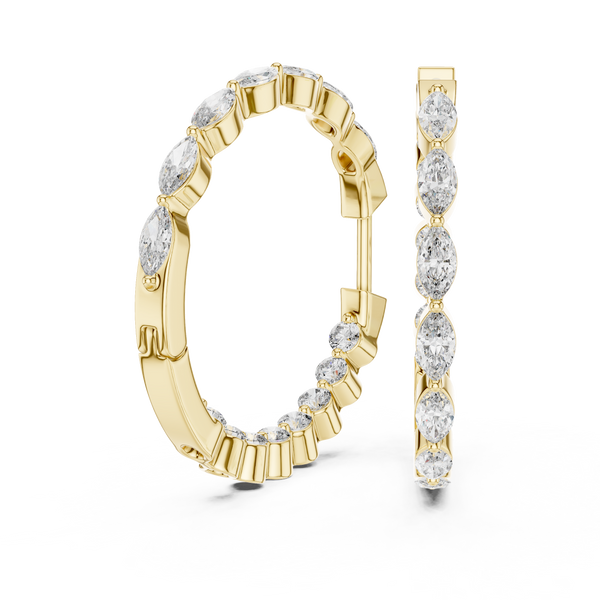 Infinity Wired Hoop Lab Grown Diamond Earrings
