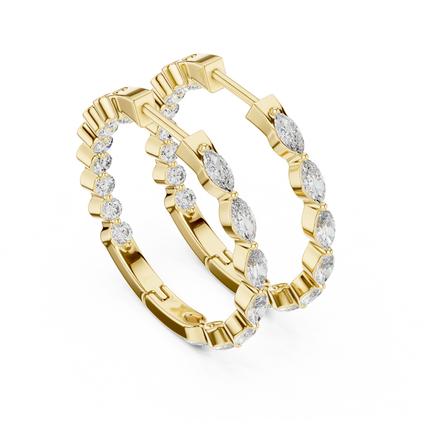 Infinity Wired Hoop Lab Grown Diamond Earrings