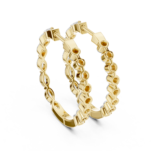 Infinity Wired Hoop Lab Grown Diamond Earrings