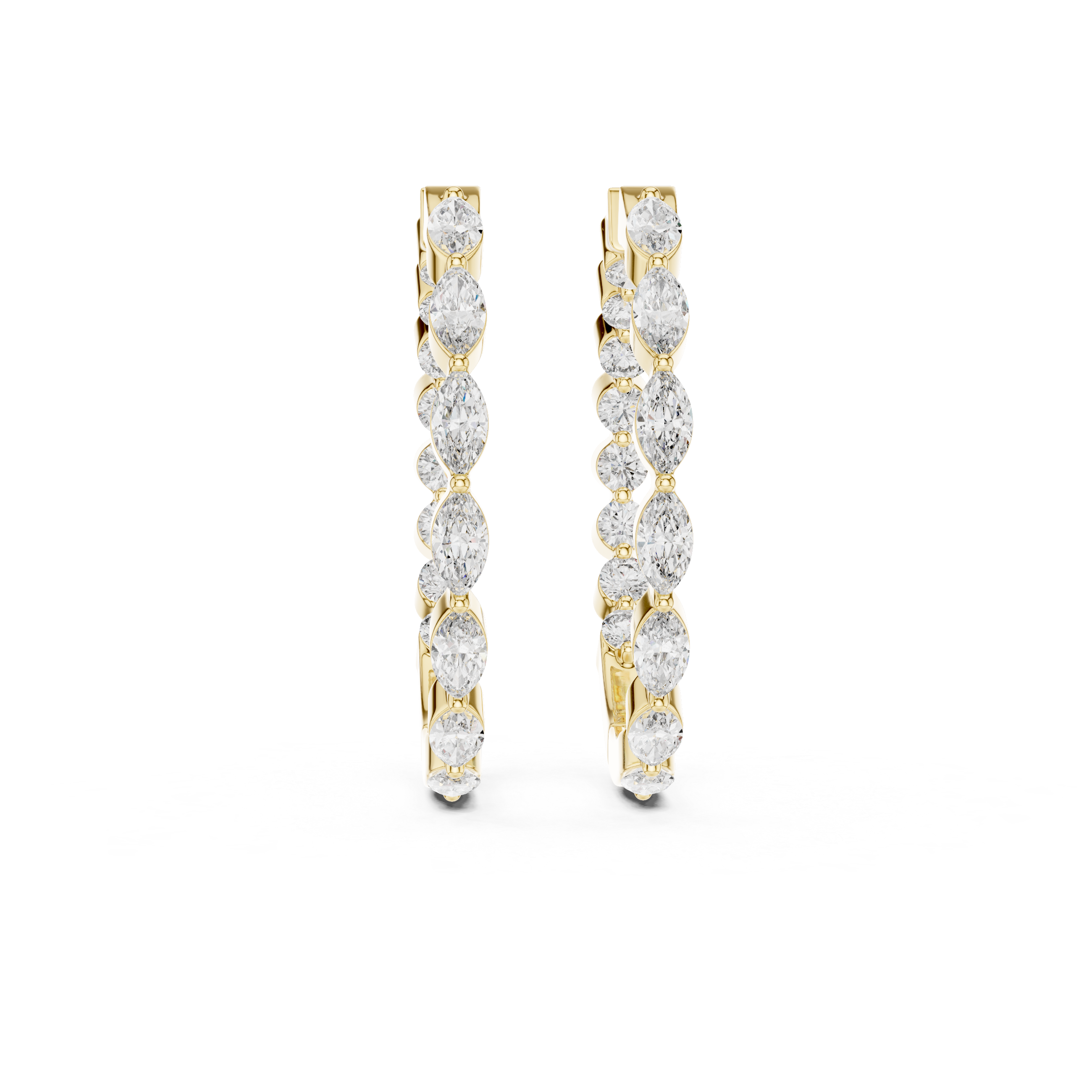 Infinity Wired Hoop Lab Grown Diamond Earrings