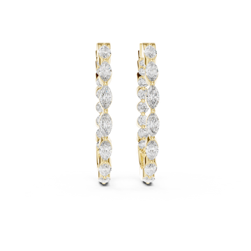 Infinity Wired Hoop Lab Grown Diamond Earrings