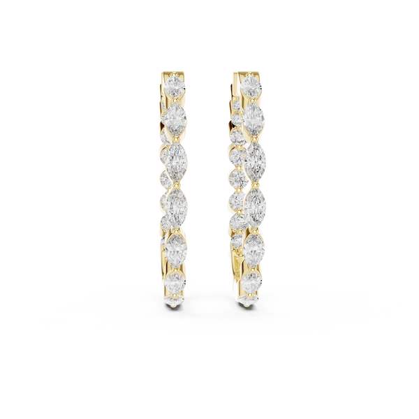 Infinity Wired Hoop Lab Grown Diamond Earrings